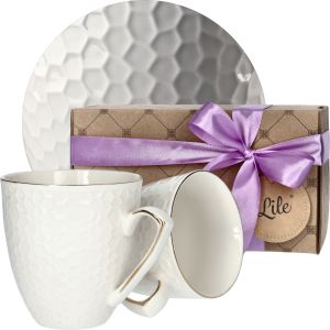 Kubek porcelanowy (2 szt.) 350 ml Lile Anemone P28476