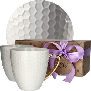 Kubek porcelanowy (2 szt.) 420 ml Lile Anemone P28992