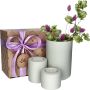 Zestaw dwóch świeczników z wazonem Lile Terra P29815