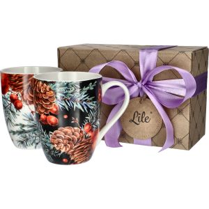 Kubek porcelanowy (2 szt.) 295 ml Lile Visci P29910